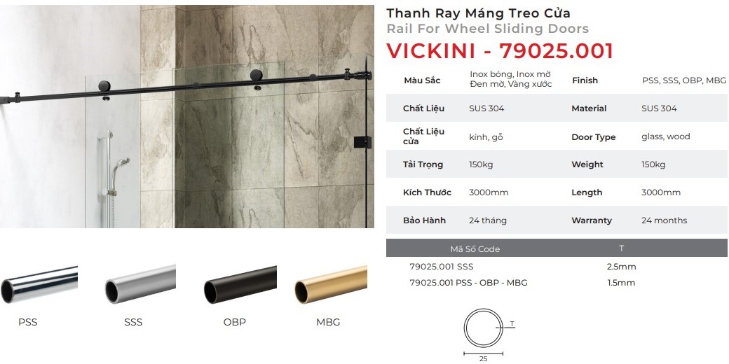 Thanh ray máng treo cửa