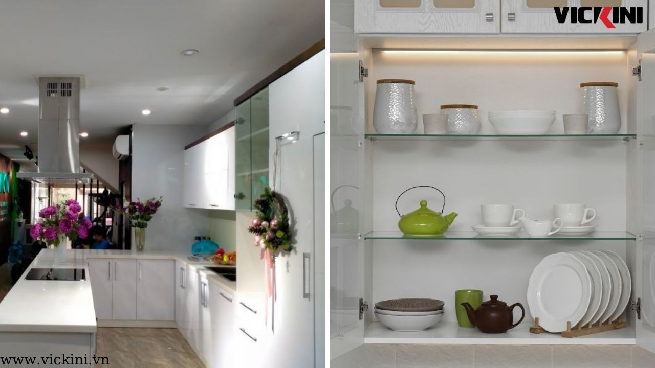 Bản Lề Cánh Kính Khung Nhôm Cho Tủ Bếp Êm Ái Và An Toàn