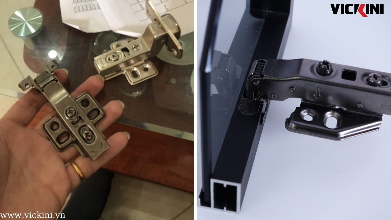Bản lề bật tủ cánh kính khung nhôm loại cong nhiều chất lượng