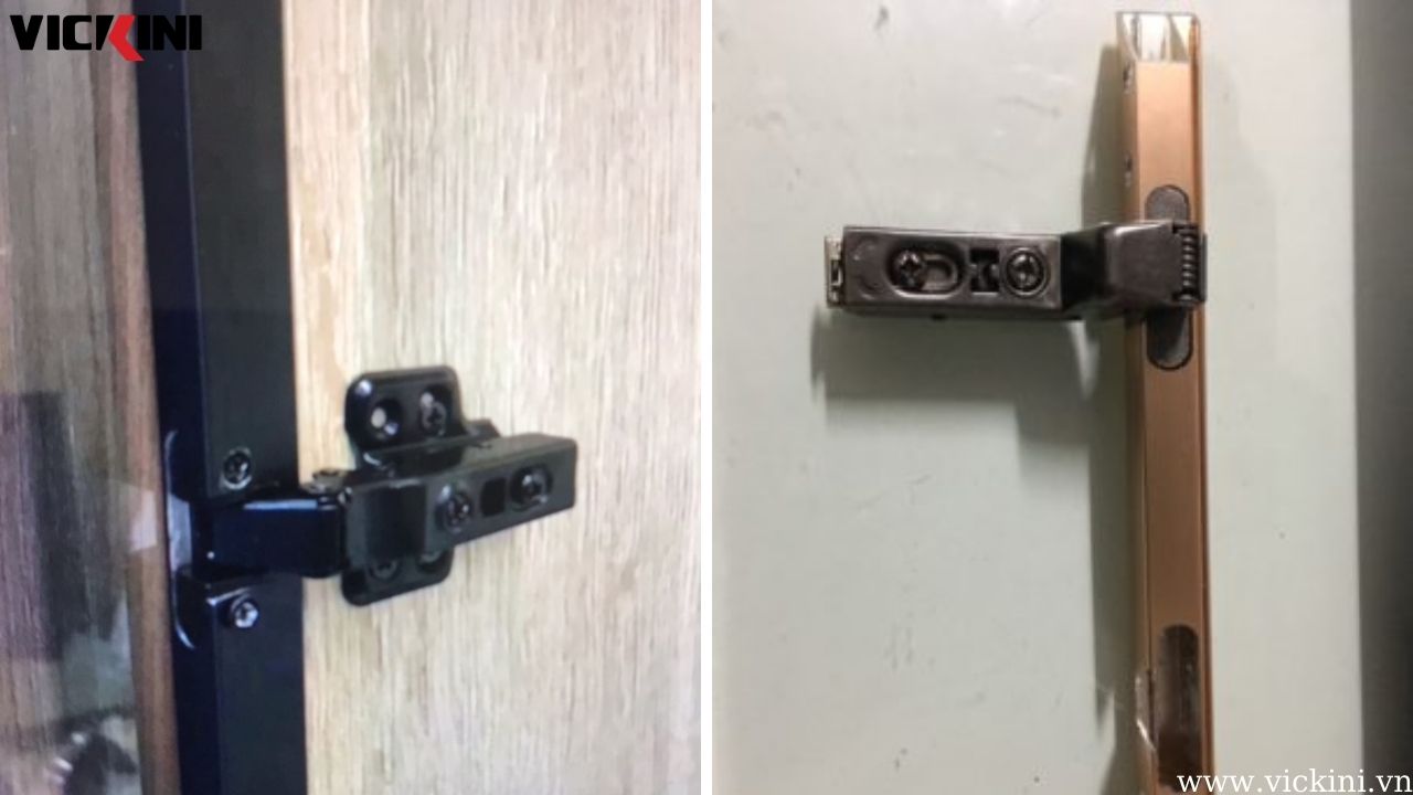 Bản lề trợ lực cánh kính tủ áo