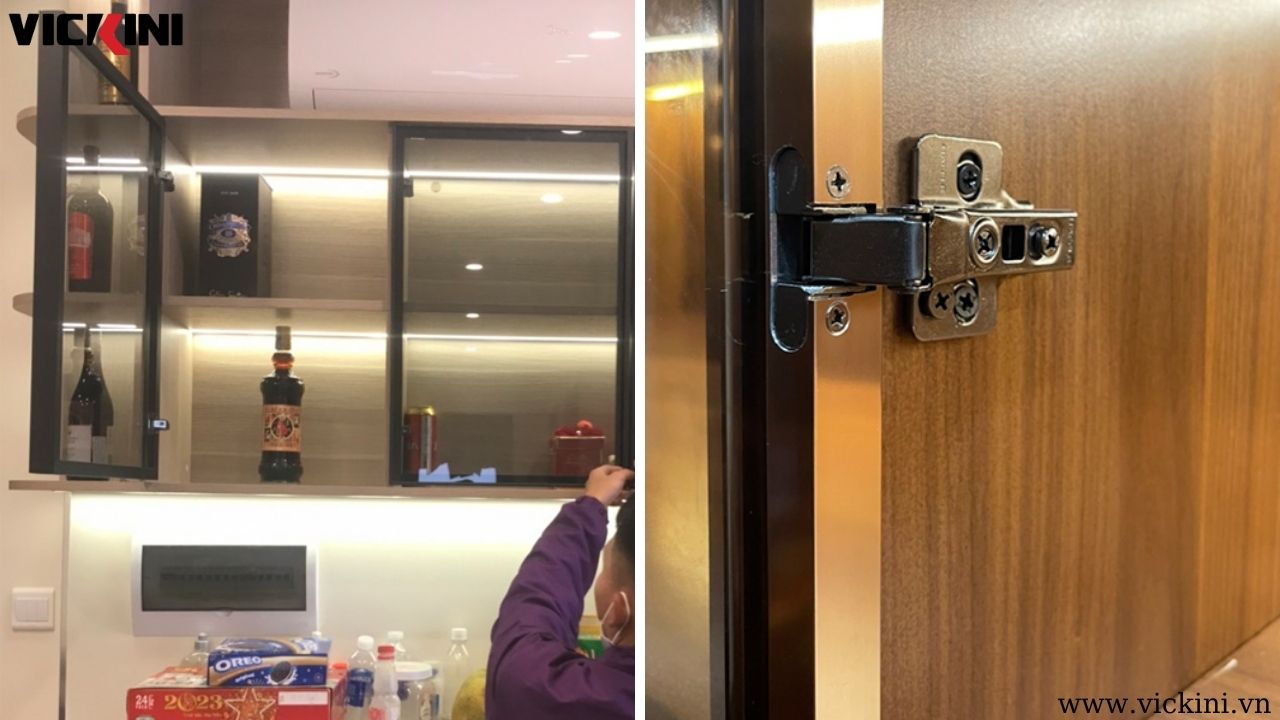 Ứng dụng của bản lề cho tủ cánh kính khung nhôm