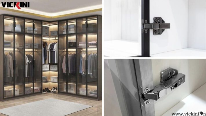 Ứng dụng của bản lề giảm chấn VICKINI 01818 OBP