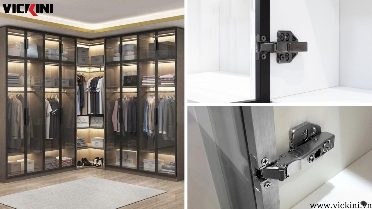 Ứng dụng của bản lề giảm chấn VICKINI 01818 OBP