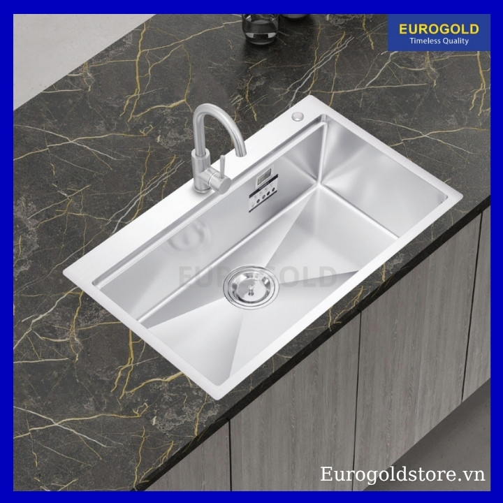 Chậu Rửa Bát 1 Hố Chống Xước Inox 304 Eurogold EUC18050GA Chậu Rửa Bát 1 Hố Chống Xước Inox 304 Eurogold EUC18050GA