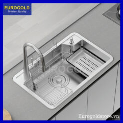 Chậu Rửa Bát 1 Hố Chống Xước Inox 304 Eurogold EUC87848EB