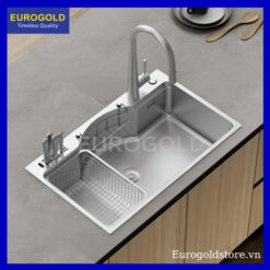 Chậu Rửa Bát 1 Hố Chống Xước Inox 304 Eurogold EUD37848GA
