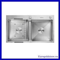 Chậu Rửa Bát 2 Hố Cân Inox 304 Eurogold EUS18248