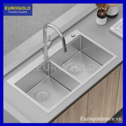 Chậu Rửa Bát 2 Hố Cân Inox 304 Eurogold EUS88850