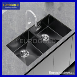 Chậu Rửa Bát 2 Hố Chống Xước Inox 304 Eurogold EUC28746ED