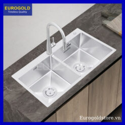 Chậu Rửa Bát 2 Hố Chống Xước Inox 304 Eurogold EUC28850EA