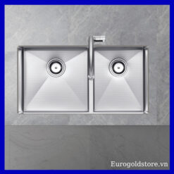 Chậu Rửa Bát 2 Hố Lệch Chống Xước Inox 304 Eurogold EUC28245EB