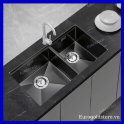 Chậu Rửa Bát 2 Hố Lệch Chống Xước Inox 304 Eurogold EUC28245GD
