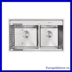Chậu Rửa Bát 2 Hố Lệch Inox 304 Eurogold EUP28248