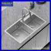 Chậu Rửa Bát 2 Hố Lệch Inox 304 Eurogold EUS28248