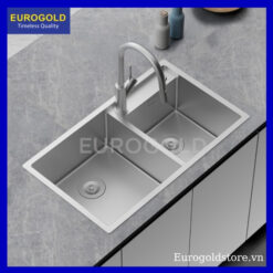 Chậu Rửa Bát 2 Hố Lệch Inox 304 Eurogold EUS28248