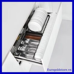 Giá Bát Đĩa Inox Hộp Gắn Cánh 600mm Eurogold EUB6560