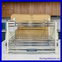 Giá Bát Nâng Hạ Inox 304 Màu Trắng 700mm Eurogold EVI970LW