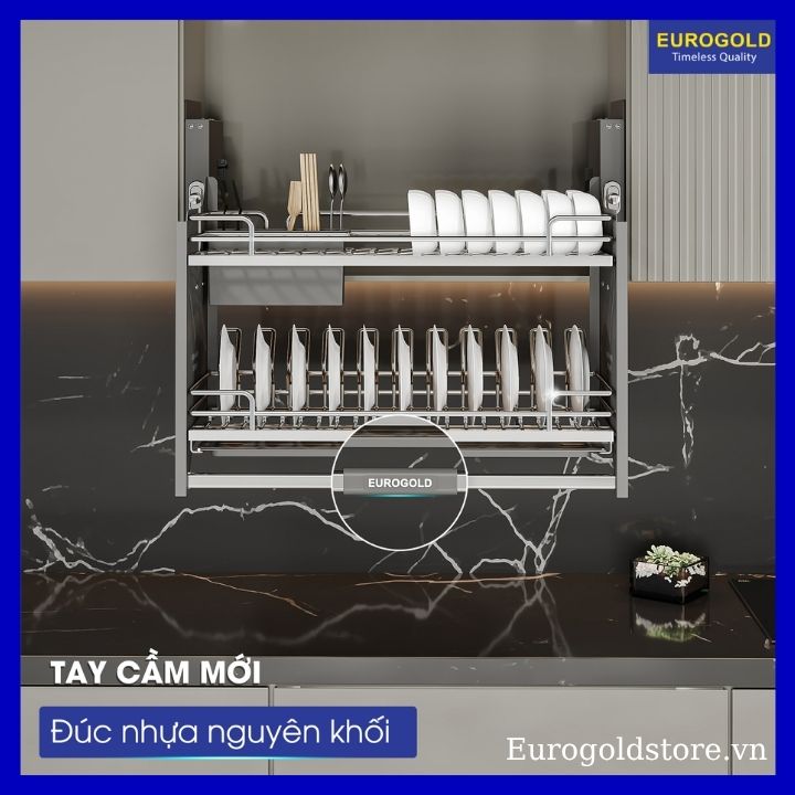 Giá Bát Nâng Hạ Inox 304 Nan Oval 600mm Eurogold EPO9360LX Giá Bát Nâng Hạ Inox 304 Nan Oval 600mm Eurogold EPO9360LX