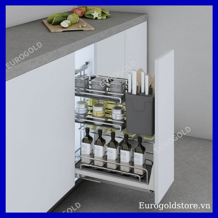 Giá Dao Thớt Gia Vị Inox 304 Nan Oval 300mm Eurogold EPO4330VX Giá Dao Thớt Gia Vị Inox 304 Nan Oval 300mm Eurogold EPO4330VX