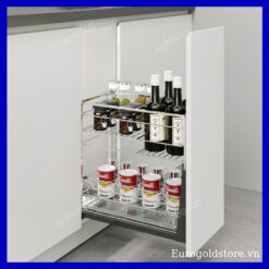 Giá Gia Vị Inox 304 Nan Vuông 200mm Eurogold ERV4420VX