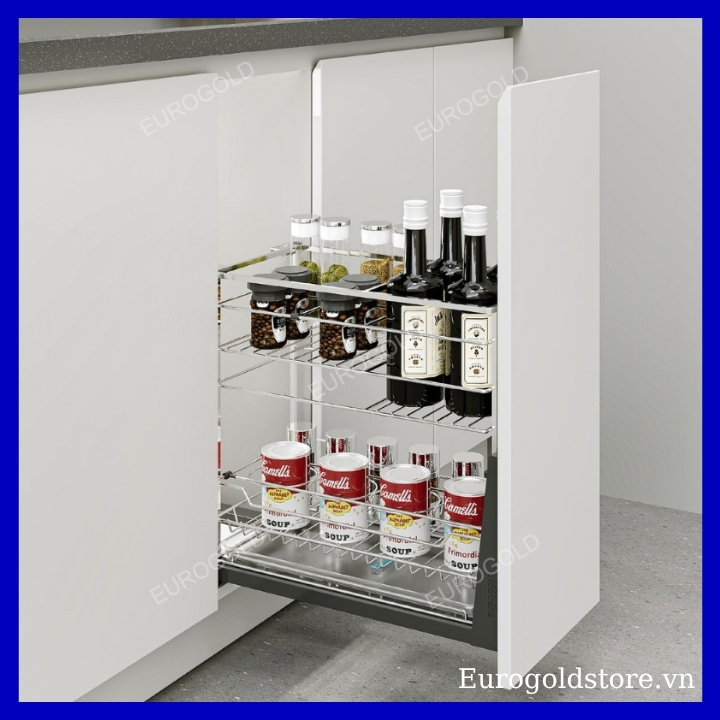 Giá Gia Vị Inox 304 Nan Vuông 300mm Eurogold ERV4430VX Giá Gia Vị Inox 304 Nan Vuông 300mm Eurogold ERV4430VX