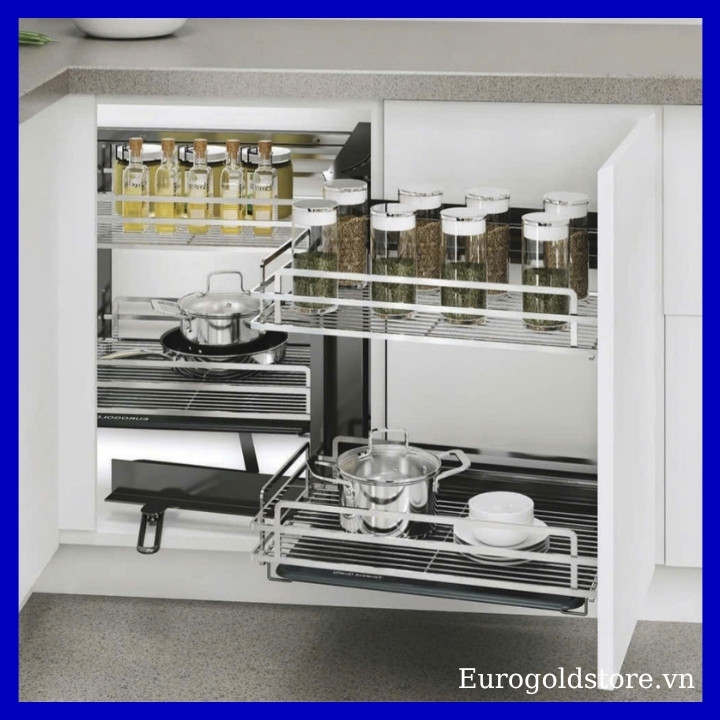 Giá Góc Liên Hoàn Mở Phải Inox 304 Nan Dẹt Eurogold ELD102R Giá Góc Liên Hoàn Mở Phải Inox 304 Nan Dẹt Eurogold ELD102R