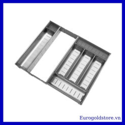 Khay Chia Thìa Dĩa Inox 304 Mở Rộng 450mm Eurogold ETC645E