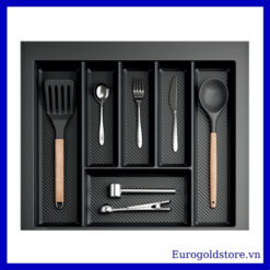 Khay Chia Thìa Dĩa Nhựa Vân Carbon 600mm Eurogold ETC600CB