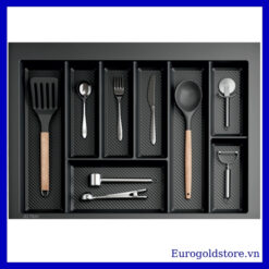 Khay Chia Thìa Dĩa Nhựa Vân Carbon 700mm Eurogold ETC700CB