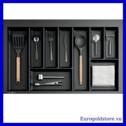 Khay Chia Thìa Dĩa Nhựa Vân Carbon 800mm Eurogold ETC800CB