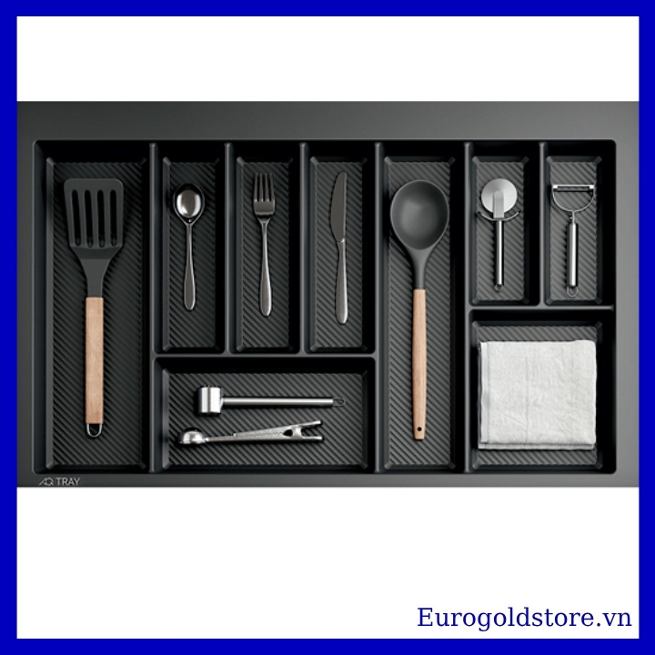 Khay Chia Thìa Dĩa Nhựa Vân Carbon 800mm Eurogold ETC800CB Khay Chia Thìa Dĩa Nhựa Vân Carbon 800mm Eurogold ETC800CB