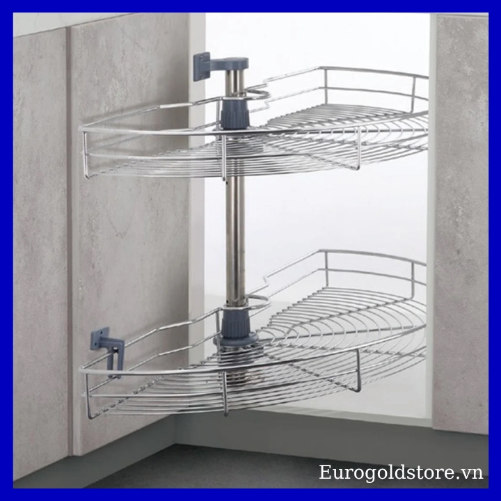 Mâm Xoay Góc Mở 180º Inox 304 Nan Tròn Eurogold EXT18070 Mâm Xoay 1/2 Góc Mở 180º Inox 304 Nan Tròn Eurogold EXT18070