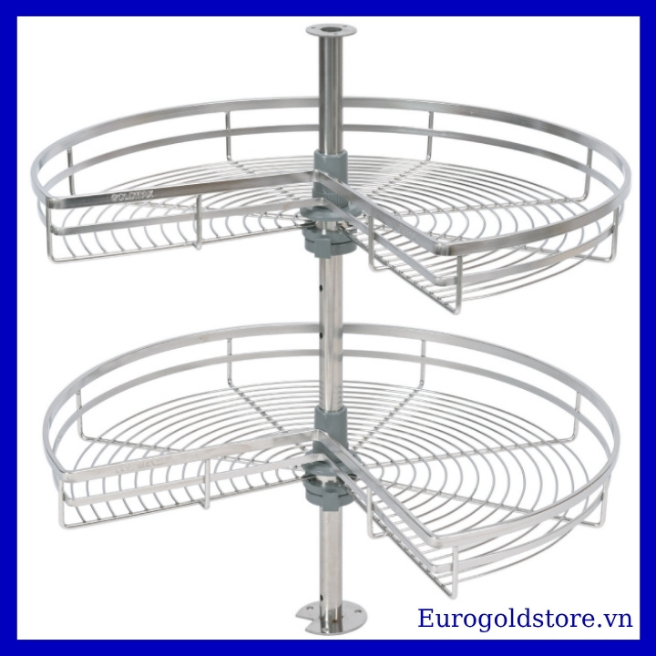 Mâm Xoay Góc Mở 270º Inox 304 Nan Dẹt Eurogold EXL27080 Mâm Xoay 3/4 Góc Mở 270º Inox 304 Nan Dẹt Eurogold EXL27080