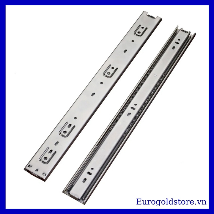 Ray Bi 3 Tầng Không Giảm Chấn Inox 304 250mm Eurogold EST025 Ray Bi 3 Tầng Không Giảm Chấn Inox 304 250mm Eurogold EST025