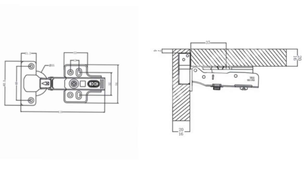Thông Số Kỹ Thuật Bản Lề Giảm Chấn Inox 304 Thẳng Eurogold EWP101