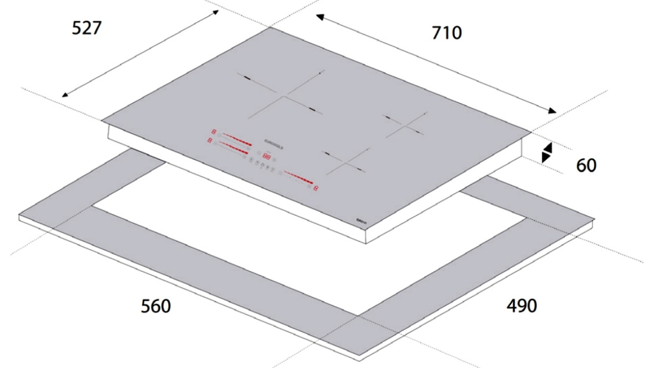 Thông Số Kỹ Thuật Bếp Từ 3 Vùng Nấu Mặt Kính SchottCeran Eurogold EUH2131