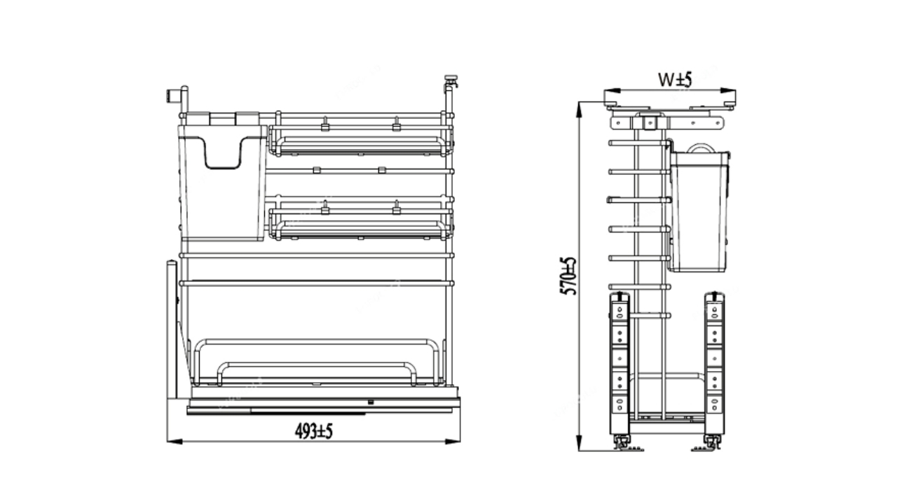Thông Số Kỹ Thuật Giá Dao Thớt Gia Vị Inox 304 Nan Oval 400mm Eurogold EPO4340VX