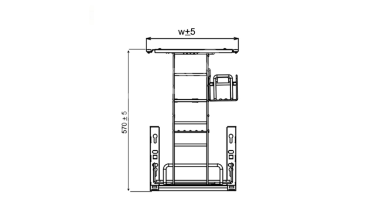 Thông Số Kỹ Thuật Giá Gia Vị Inox 304 Nan Oval 250mm Eurogold EPO5325VX