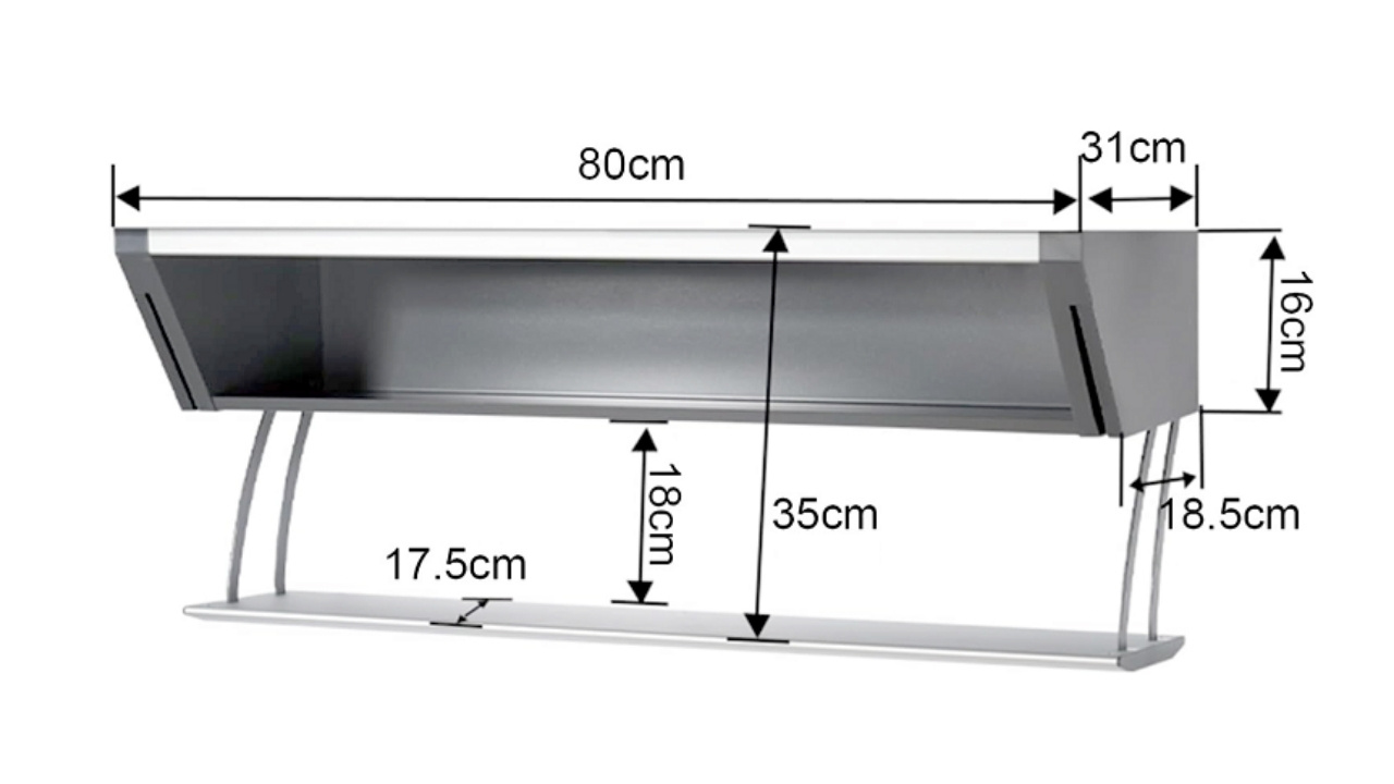 Thông Số Kỹ Thuật Giá Gia Vị Lắp Đáy Hệ Tủ Trên 800mm Eurogold EV2180
