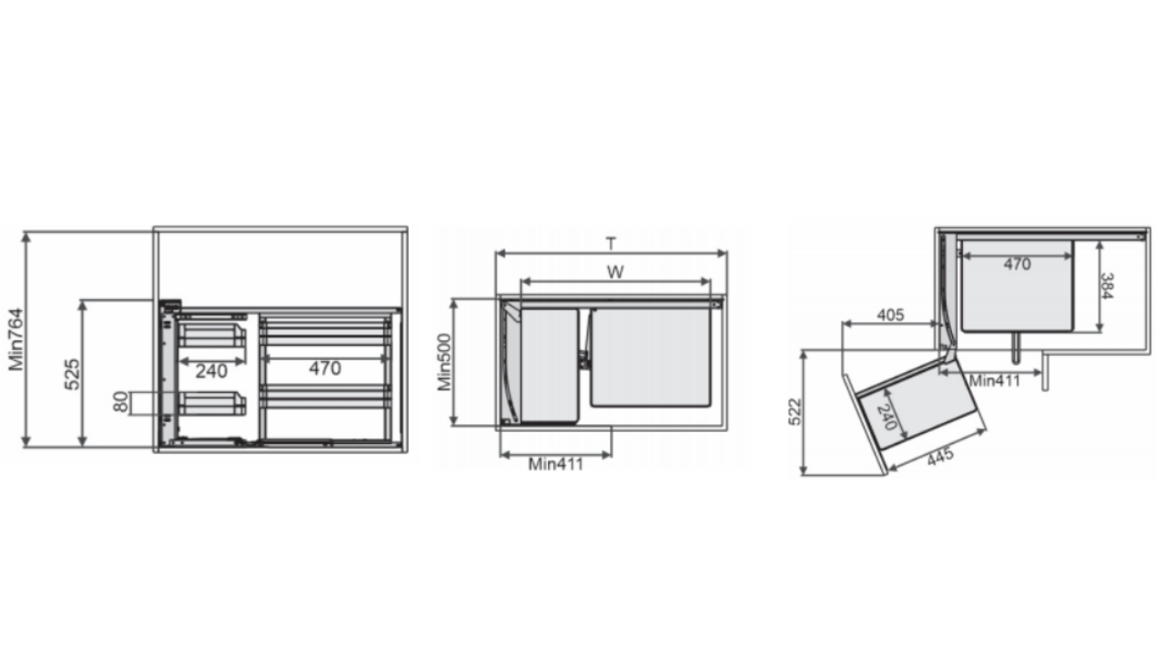 Thông Số Kỹ Thuật Giá Góc Liên Hoàn Mở Phải Inox 304 Nan Dẹt Eurogold ELD102R