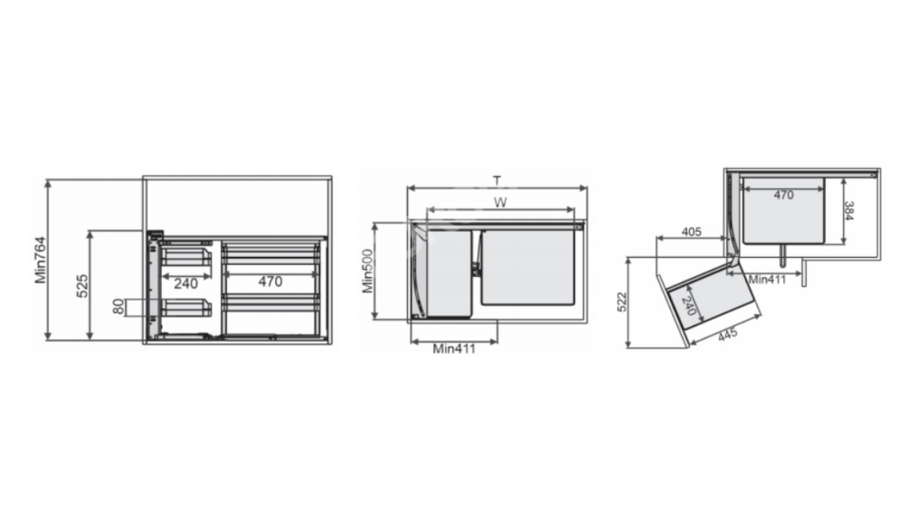 Thông Số Kỹ Thuật Giá Góc Liên Hoàn Mở Phải Inox 304 Nan Tròn Eurogold ELT102R