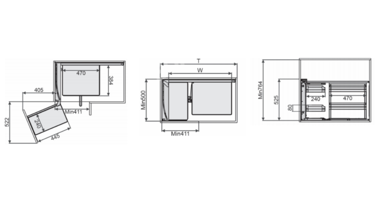 Thông Số Kỹ Thuật Giá Góc Liên Hoàn Mở Trái Inox 304 Nan Oval Eurogold ELO101L