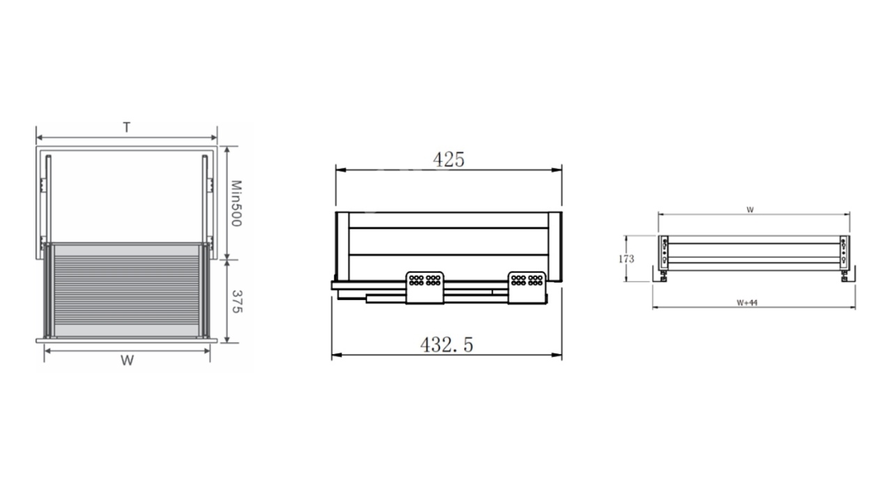 Thông Số Kỹ Thuật Giá Xoong Nồi Inox Hộp Cánh Kéo 700mm Eurogold EUB7570