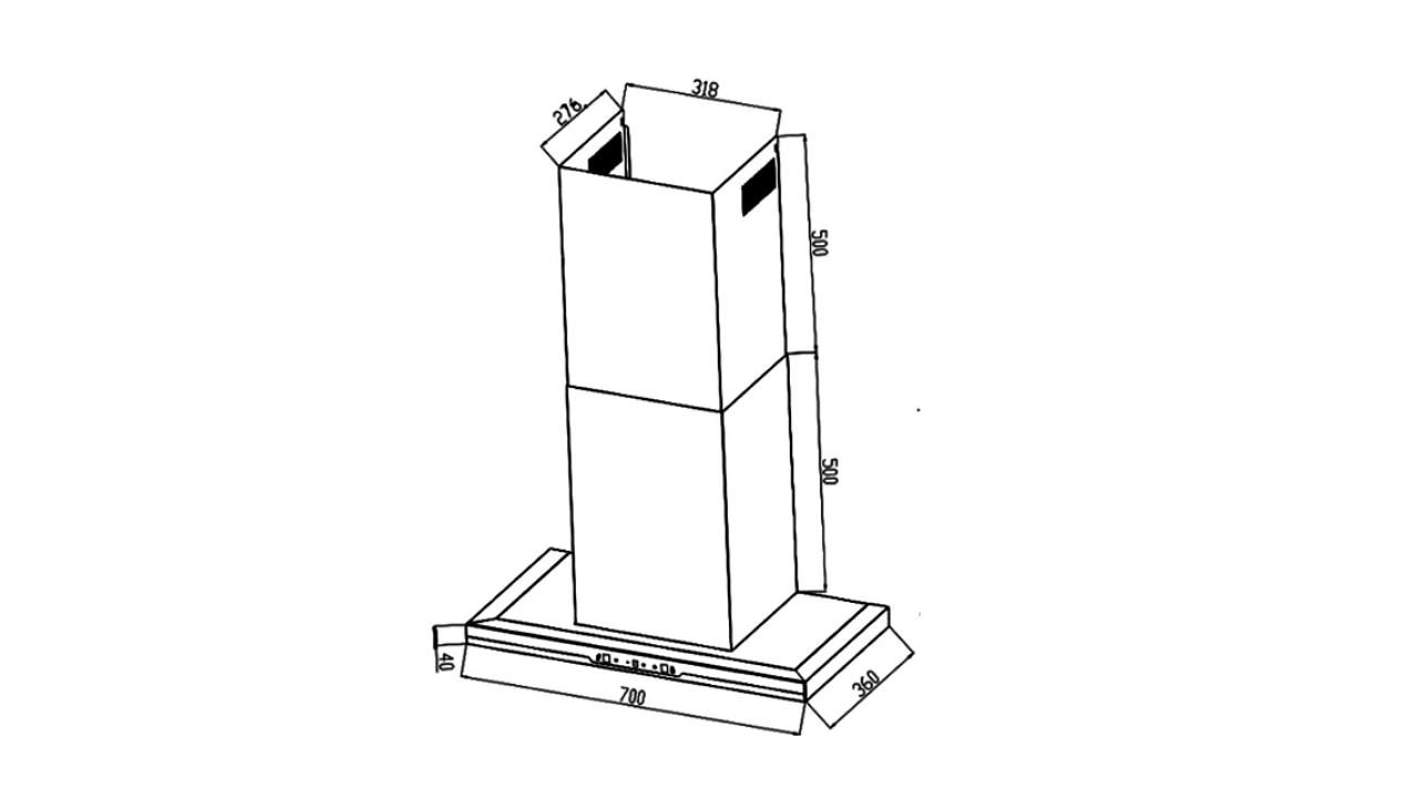 Thông Số Kỹ Thuật Máy Hút Mùi Áp Tường Chữ T 70cm Eurogold EHM3570S