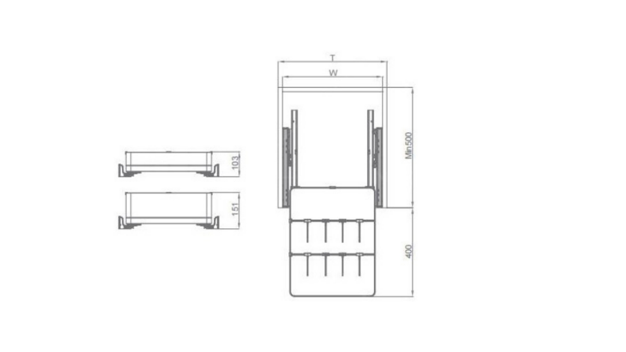 Thông Số Kỹ Thuật Tủ Đồ Khô 1 Tầng Độc Lập Cao 151mm Màu Ghi Eurogold EKL25260