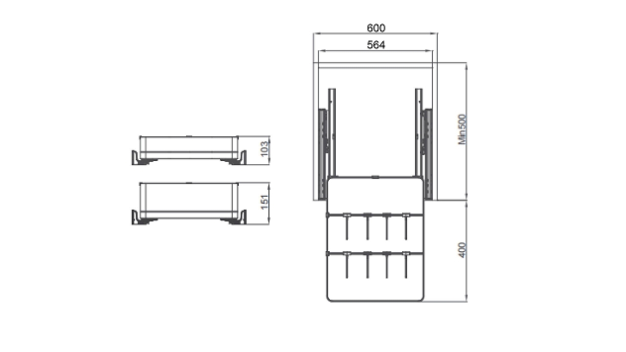 Thông Số Kỹ Thuật Tủ Đồ Khô 5 Tầng Nhôm Độc Lập Ghi Đậm 600mm Eurogold EKM25560