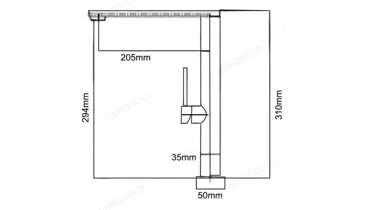 Thông Số Kỹ Thuật Vòi Rửa Bát Nóng Lạnh Bóng Gương Inox 304 Eurogold EUF307C