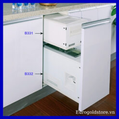 Thùng Gạo Âm Tủ Cánh Kéo 10kg 300mm Eurogold GB331W