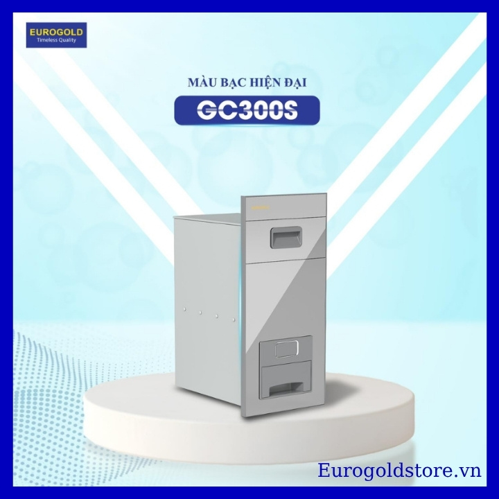 Thùng Gạo Mặt Gương Màu Bạc Nút Nhấn 15kg 300mm Eurogold GC300S Thùng Gạo Mặt Gương Màu Bạc Nút Nhấn 15kg 300mm Eurogold GC300S