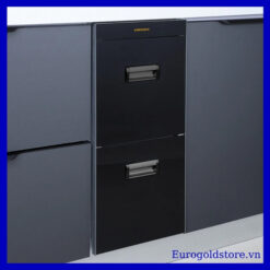 Thùng Gạo Mặt Gương Màu Đen 2 Tầng 20kg 300mm Eurogold GB322B